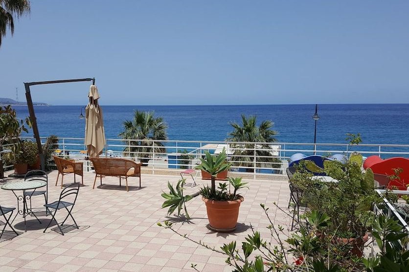 The terrace by the sea